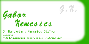 gabor nemcsics business card